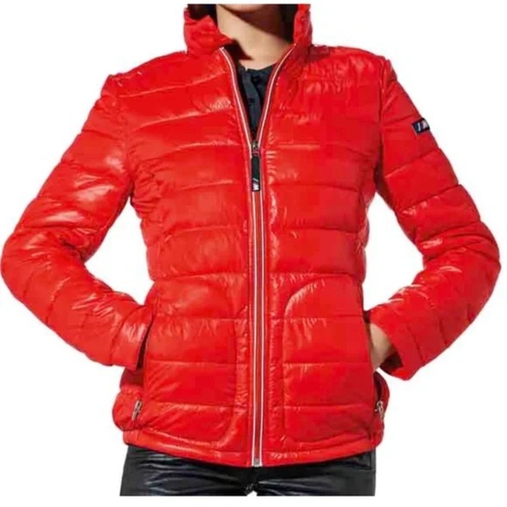 BMW M Puffer Jacket Down Windbreaker Coat in Red